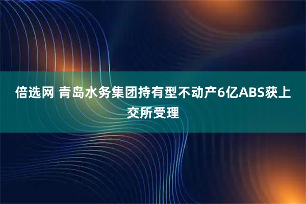 倍选网 青岛水务集团持有型不动产6亿ABS获上交所受理