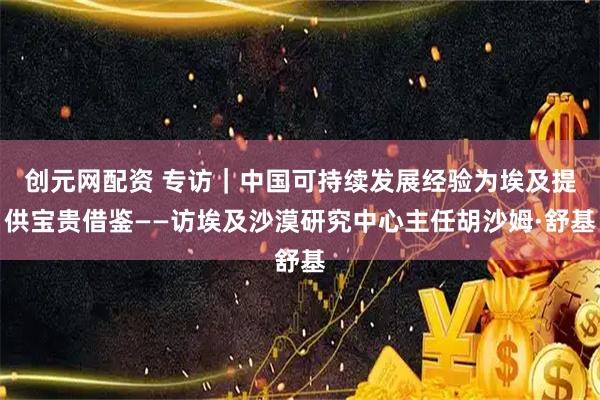 创元网配资 专访｜中国可持续发展经验为埃及提供宝贵借鉴——访埃及沙漠研究中心主任胡沙姆·舒基